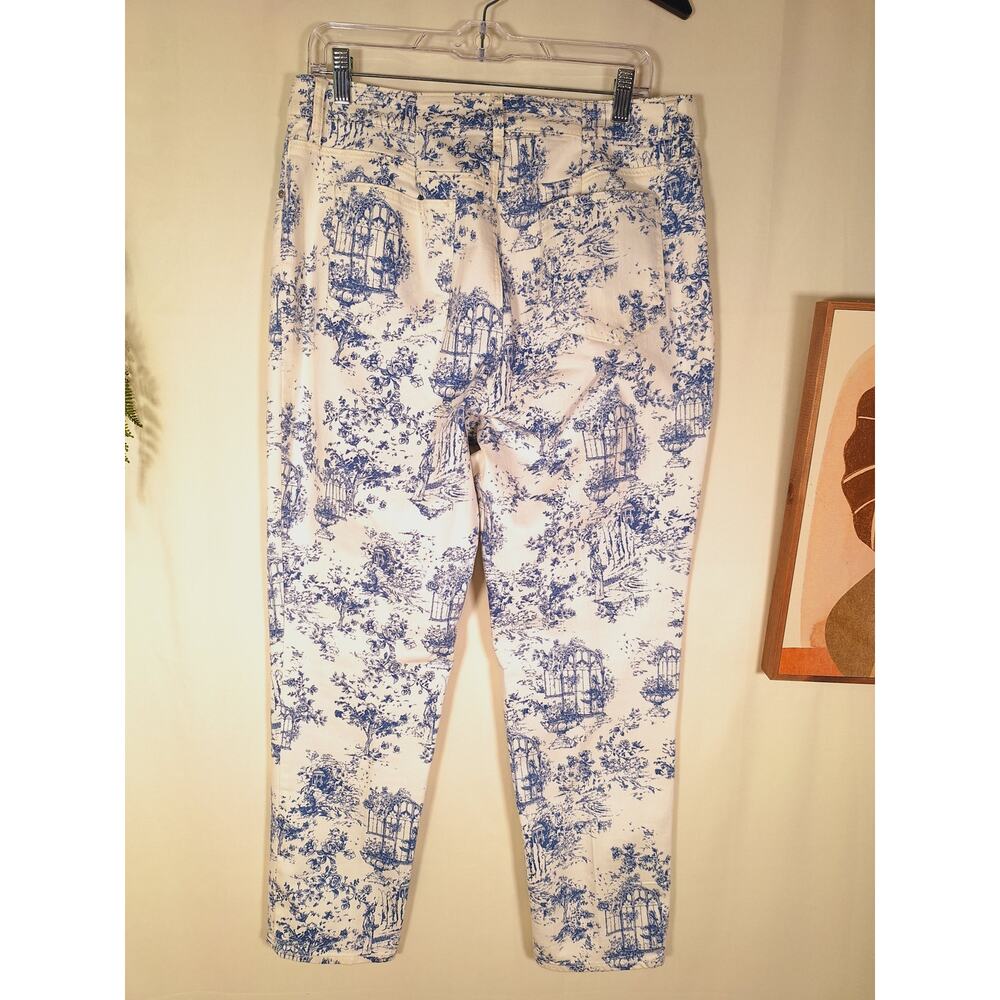 Chico's Women's Floral So Slimming Girlfriend Slim Leg Ankle Pant Size 14R - Picture 5 of 7
